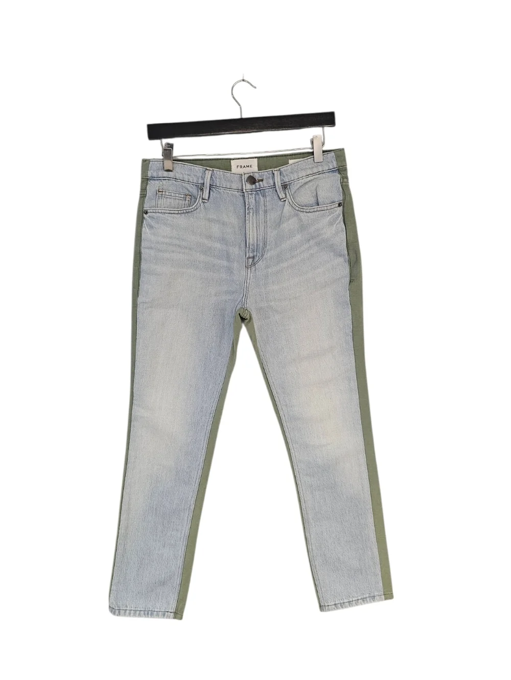 Frame Denim Le Beau 100% Cotton Colorblock Blue Boy friend Jeans 25‎ Preowned